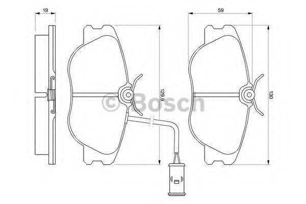 BOSCH 0986424167 Комплект гальмівних колодок, дискове гальмо