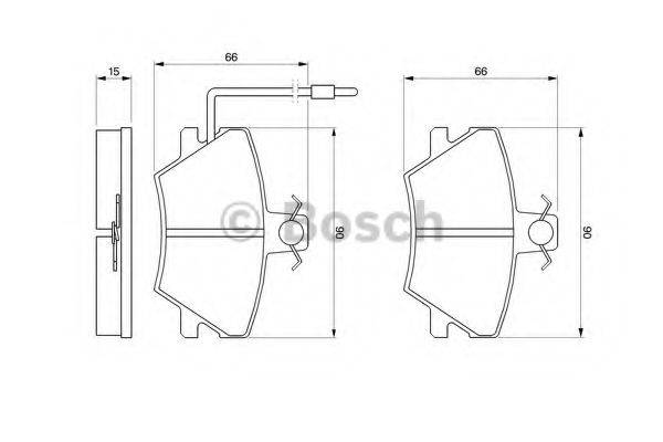 BOSCH 0986424372 Комплект гальмівних колодок, дискове гальмо