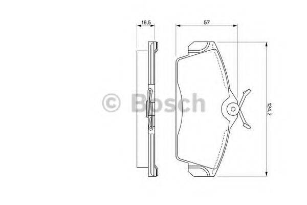 BOSCH 0986424490 Комплект гальмівних колодок, дискове гальмо