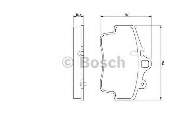 BOSCH 0986424570 Комплект гальмівних колодок, дискове гальмо