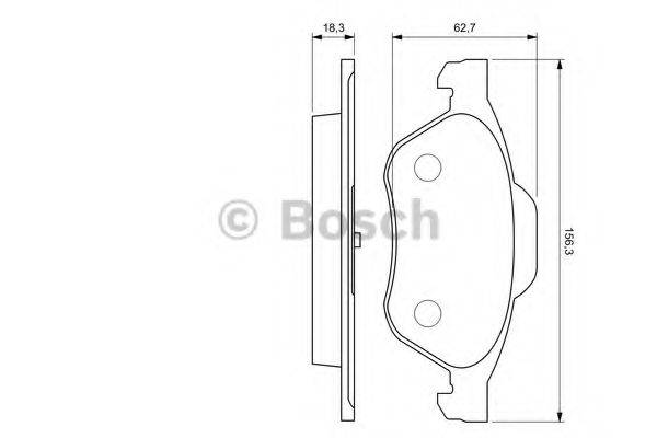 BOSCH 0986424619 Комплект гальмівних колодок, дискове гальмо