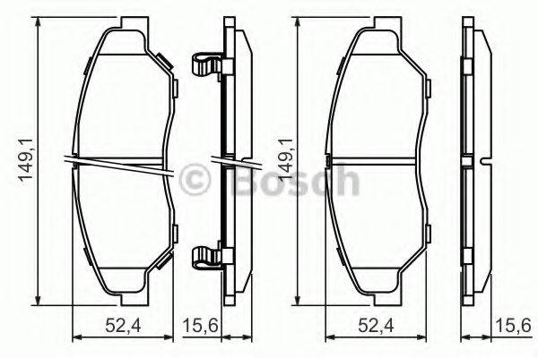 BOSCH 0986424696 Комплект гальмівних колодок, дискове гальмо