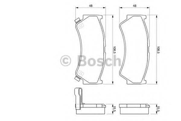 BOSCH 0986424732 Комплект гальмівних колодок, дискове гальмо