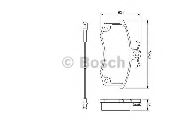 BOSCH 0986424783 Комплект гальмівних колодок, дискове гальмо