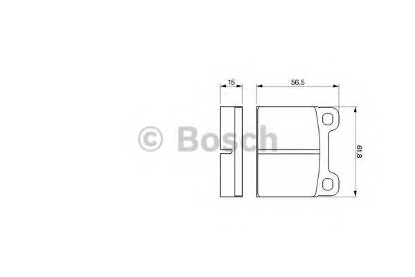 BOSCH 0986460346 Комплект гальмівних колодок, дискове гальмо