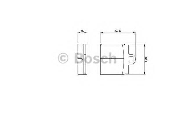 BOSCH 0986460701 Комплект гальмівних колодок, дискове гальмо