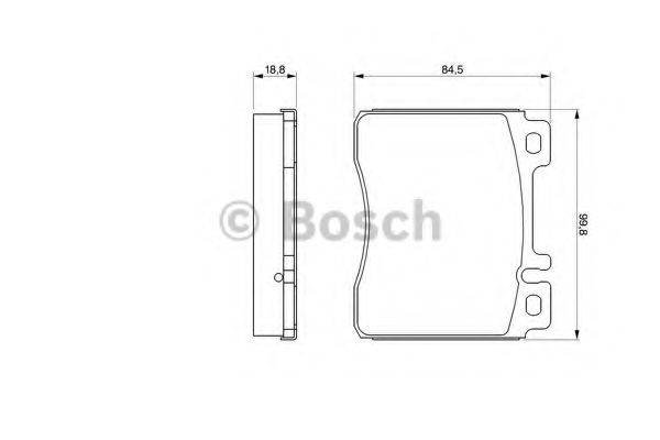 BOSCH 0986460976 Комплект гальмівних колодок, дискове гальмо