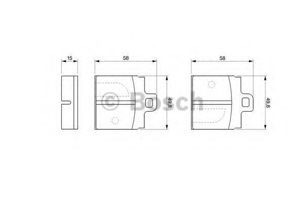 BOSCH 0986462811 Комплект гальмівних колодок, дискове гальмо