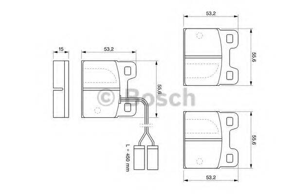 BOSCH 0986469120 Комплект гальмівних колодок, дискове гальмо