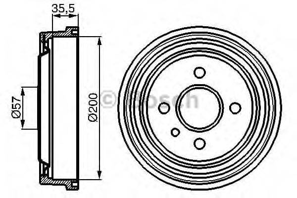 BOSCH 0986477021 Гальмівний барабан