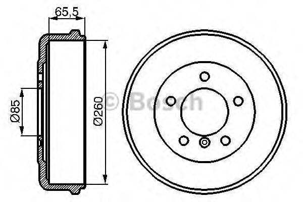 BOSCH 0986477038 Гальмівний барабан