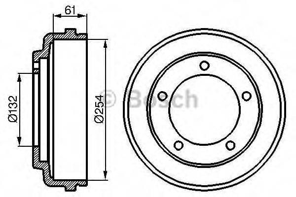 BOSCH 0986477048 Гальмівний барабан