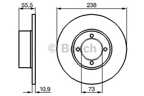 BOSCH 0986478079 гальмівний диск