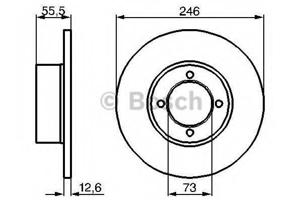 BOSCH 0986478082 гальмівний диск