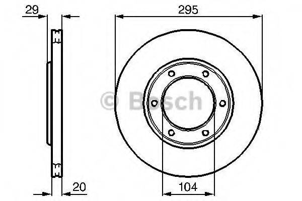 BOSCH 0986478257 гальмівний диск