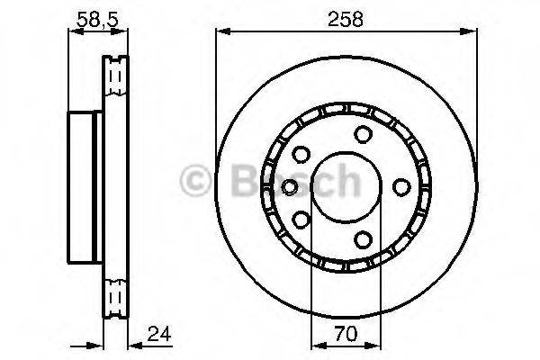 BOSCH 0986478265 гальмівний диск