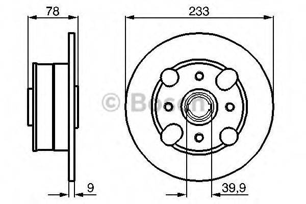 BOSCH 0986478403 гальмівний диск