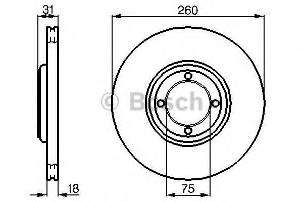 BOSCH 0986478522 гальмівний диск