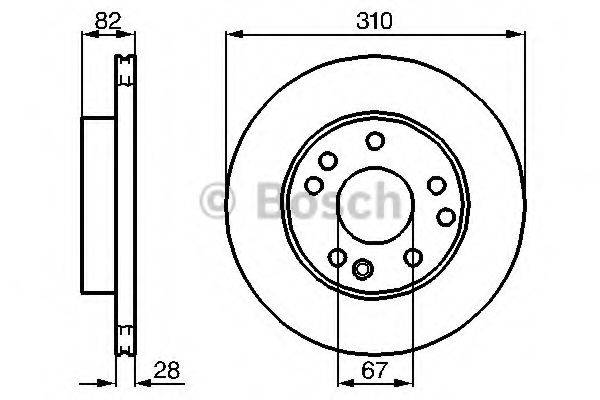 BOSCH 0986478528 гальмівний диск