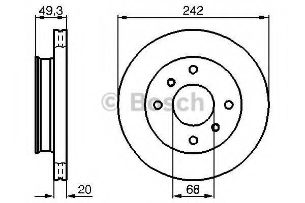 BOSCH 0986478534 гальмівний диск