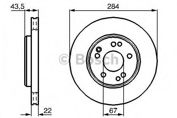 BOSCH 0986478589 гальмівний диск