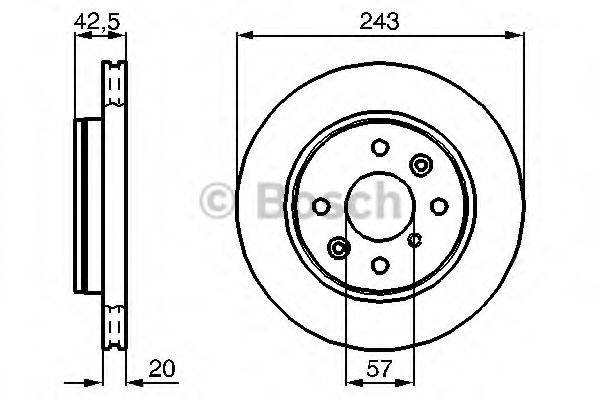 BOSCH 0986478659 гальмівний диск