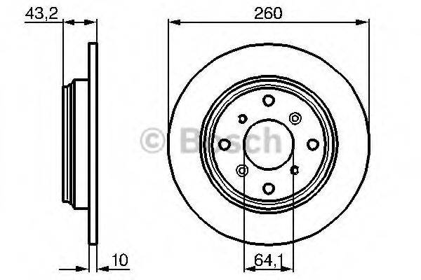 BOSCH 0986478680 гальмівний диск