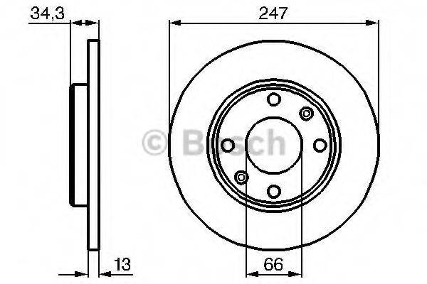 BOSCH 0986479B55 гальмівний диск