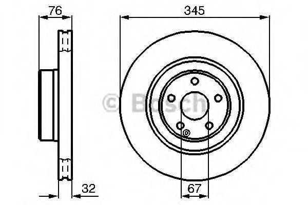 BOSCH 0986478964 гальмівний диск