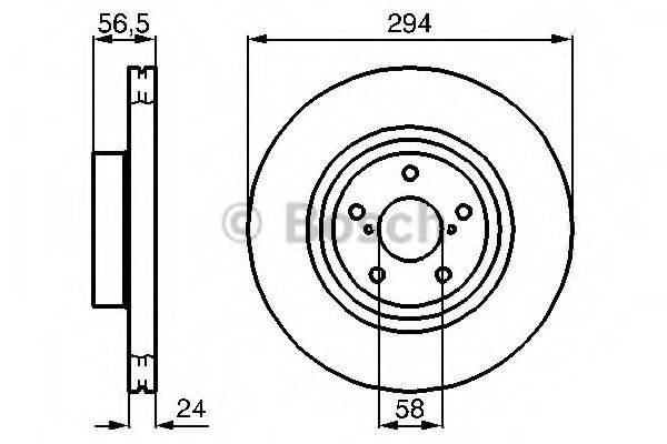 BOSCH 0986478977 гальмівний диск