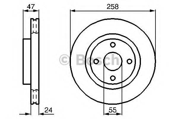 BOSCH 0986478989 гальмівний диск