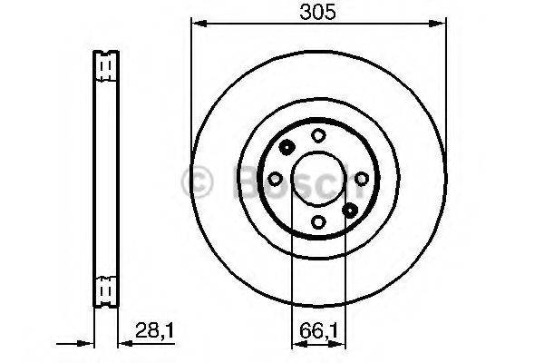 BOSCH 0986479024 гальмівний диск