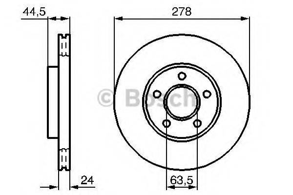 BOSCH 0986479B66 гальмівний диск