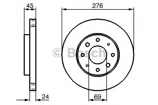 BOSCH 0986479140 гальмівний диск