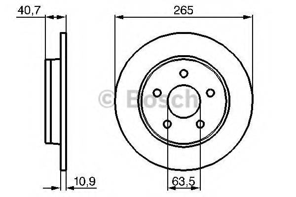 BOSCH 0986479B80 гальмівний диск