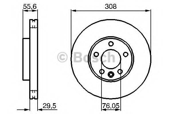 BOSCH 0986479B88 гальмівний диск