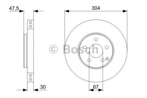 BOSCH 0986479333 гальмівний диск