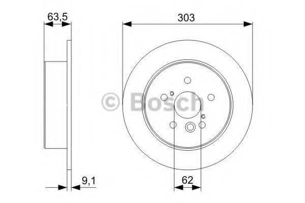 BOSCH 0986479C02 гальмівний диск