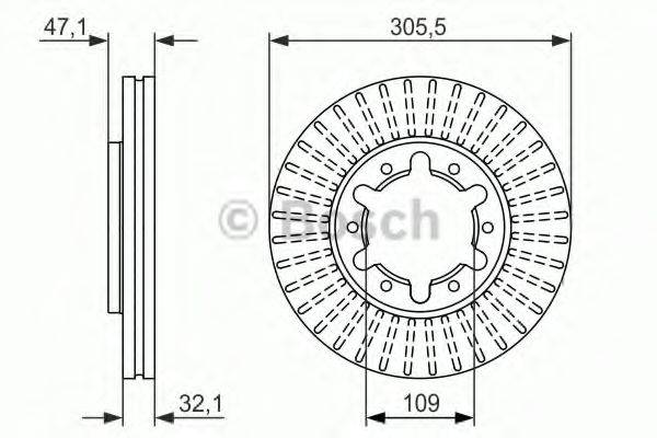 BOSCH 0986479359 гальмівний диск