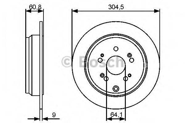 BOSCH 0986479452 гальмівний диск