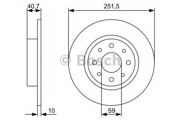 BOSCH 0986479C83 гальмівний диск