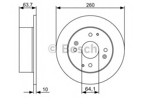 BOSCH 0986479504 гальмівний диск