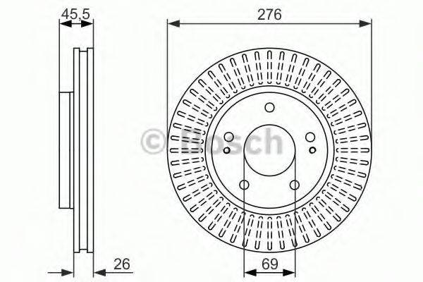 BOSCH 0986479604 гальмівний диск