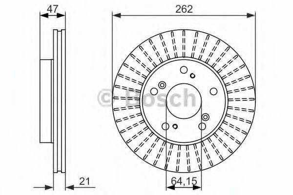 BOSCH 0986479687 гальмівний диск