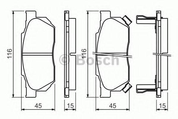 BOSCH 0986490440 Комплект гальмівних колодок, дискове гальмо