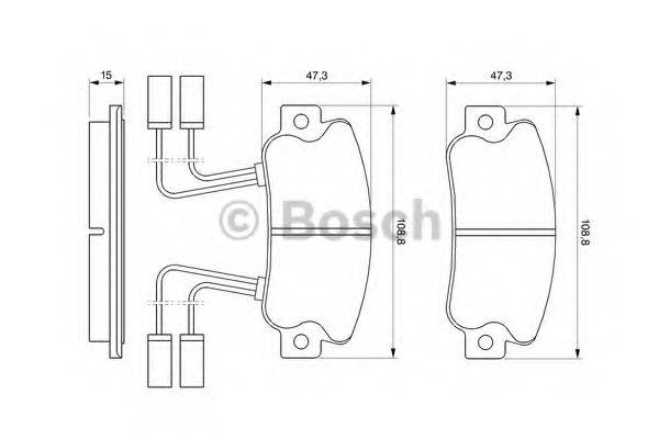 BOSCH 0986491330 Комплект гальмівних колодок, дискове гальмо