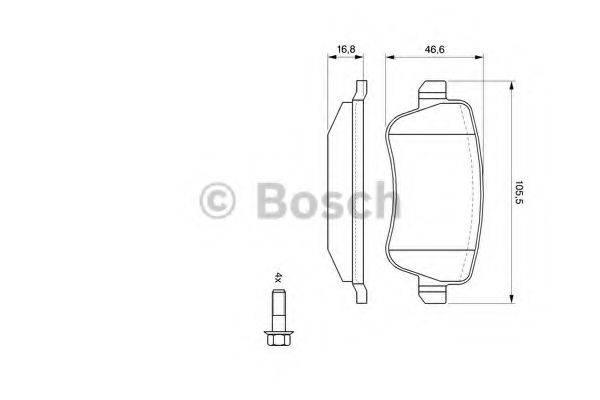 BOSCH 0986494126 Комплект гальмівних колодок, дискове гальмо