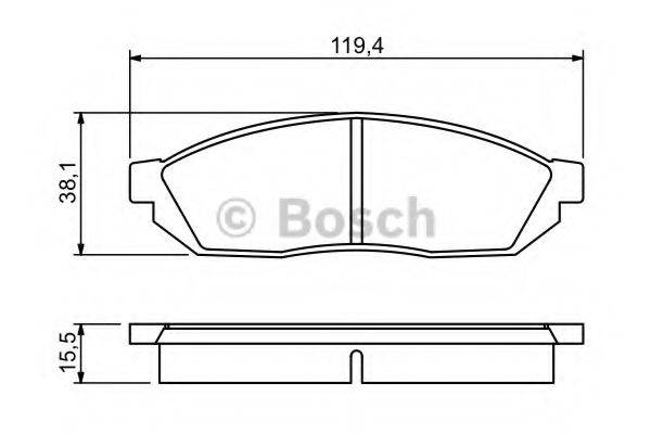 BOSCH 0986494208 Комплект гальмівних колодок, дискове гальмо