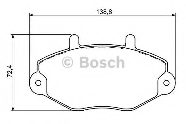 BOSCH 0986494287 Комплект гальмівних колодок, дискове гальмо