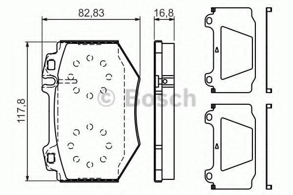 BOSCH 0986494352 Комплект гальмівних колодок, дискове гальмо